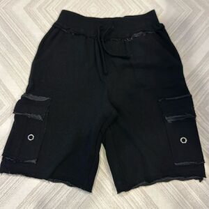 Mish Boys Black Cargo Sweat Shorts